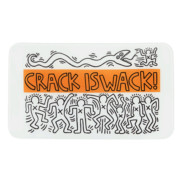 K. Haring “Crack is Wack” Glass Rolling Tray