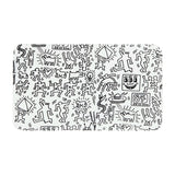 K. Haring Glass Rolling Tray - Black & White