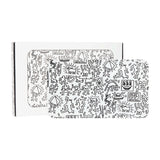 K. Haring Glass Rolling Tray - Black & White