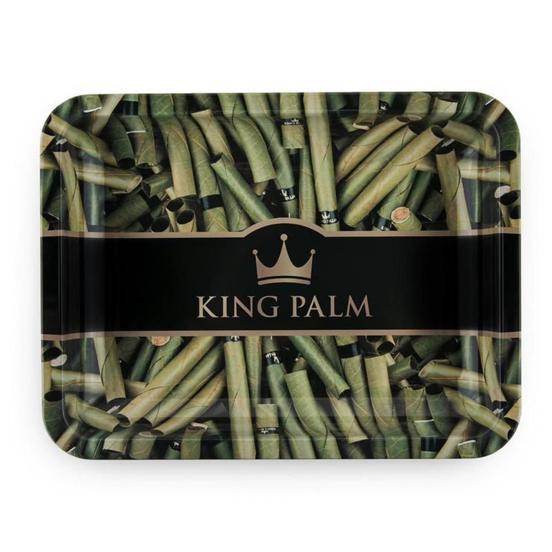 King Palm Royal Party Medium Metal Rolling Tray (8" x 10") 