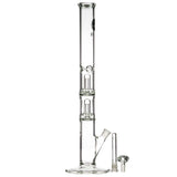 LA Pipes 20” 5mm Thick Double Showerhead Straight Tube Bong