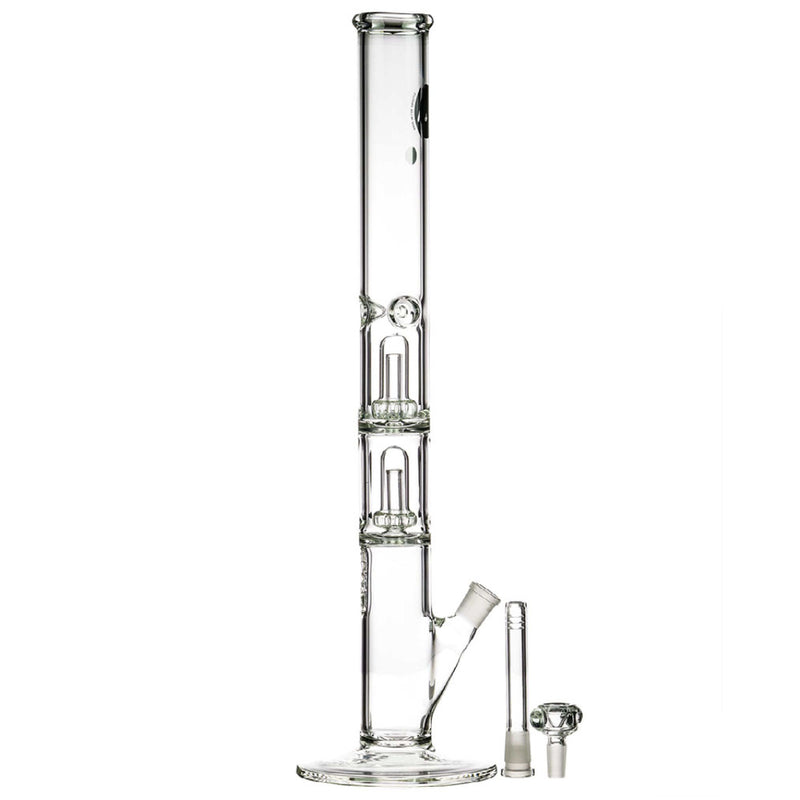LA Pipes 20” 5mm Thick Double Showerhead Straight Tube Bong