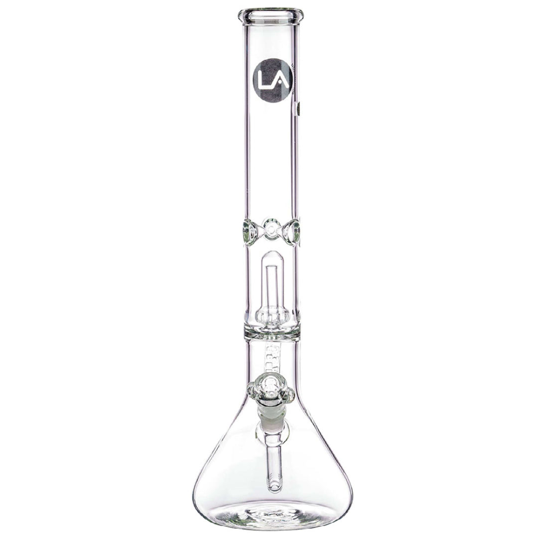 LA Pipes 16” 5mm Thick Showerhead Perc Beaker Bong