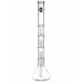 LA Pipes 24” 5mm Thick Triple Showerhead Perc Beaker Bong