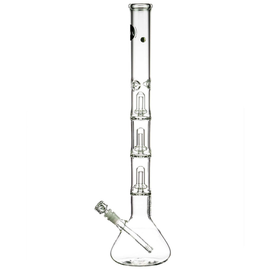 LA Pipes 24” 5mm Thick Triple Showerhead Perc Beaker Bong