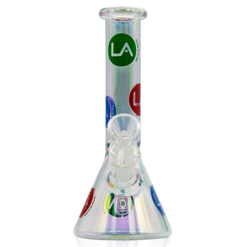 LA Pipes 9” Champagne Disco Beaker Bong 🌿🍯