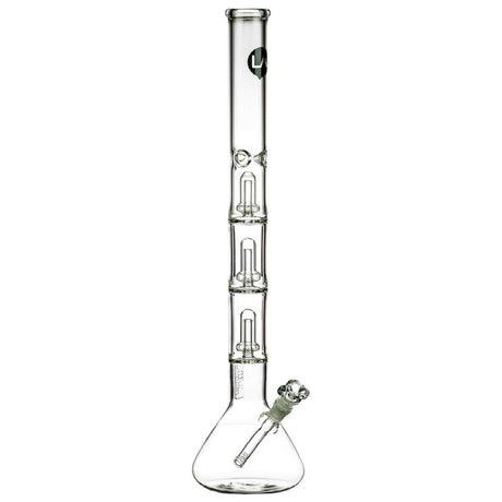 LA Pipes 24” 5mm Thick Triple Showerhead Perc Beaker Bong