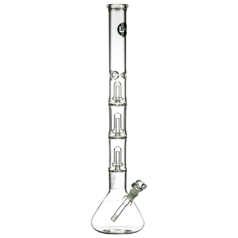 LA Pipes 26” 5mm Thick Triple Showerhead Perc Beaker Bong