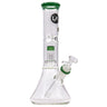 LA Pipes 11” Color Accented Showerhead Perc Beaker Bong