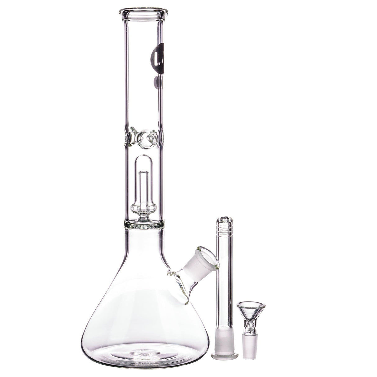 LA Pipes 12” Single Showerhead Perc Beaker Bong