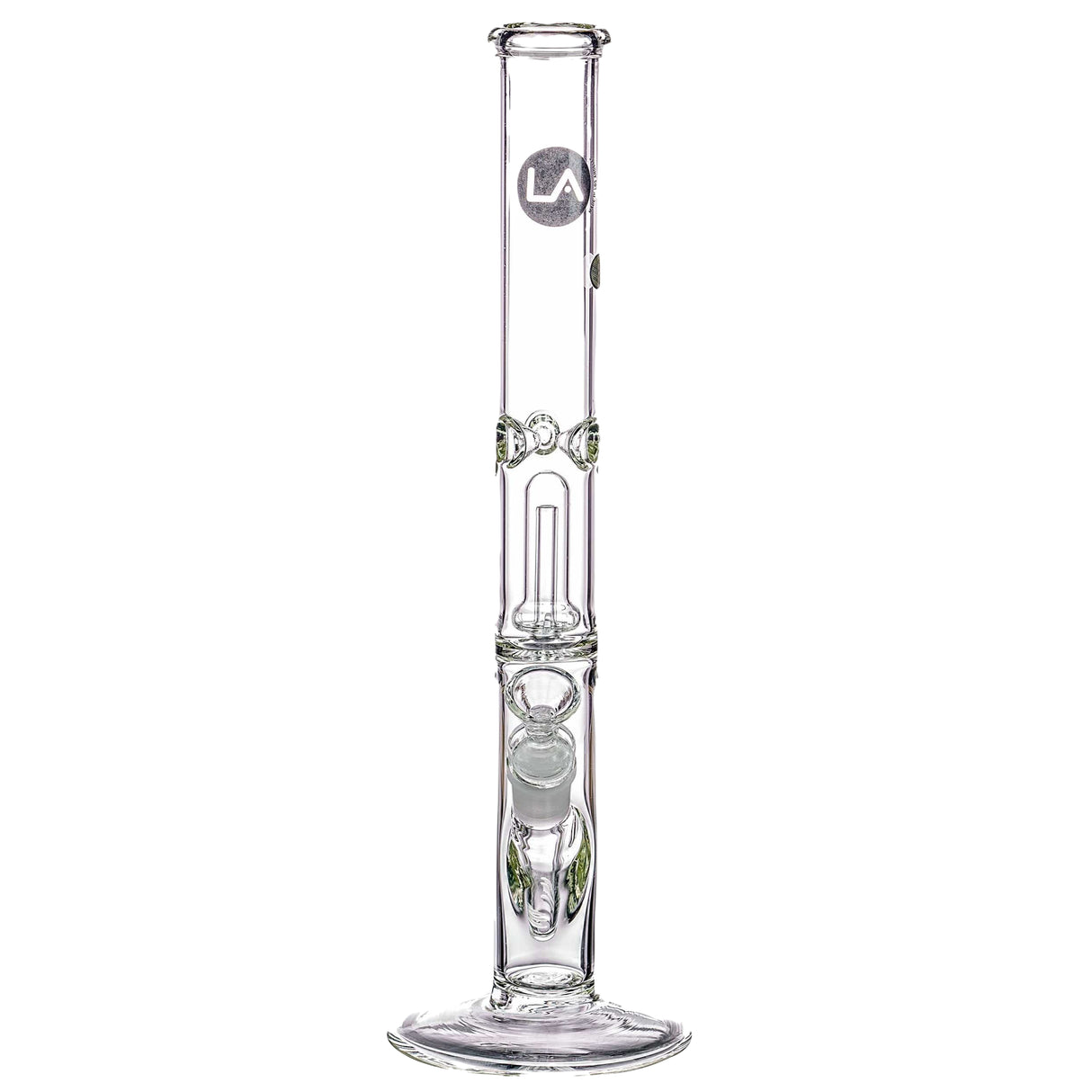 LA Pipes 12” Single Showerhead Perc Straight Tube Bong