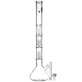 LA Pipes 24” 5mm Thick Triple Showerhead Perc Beaker Bong