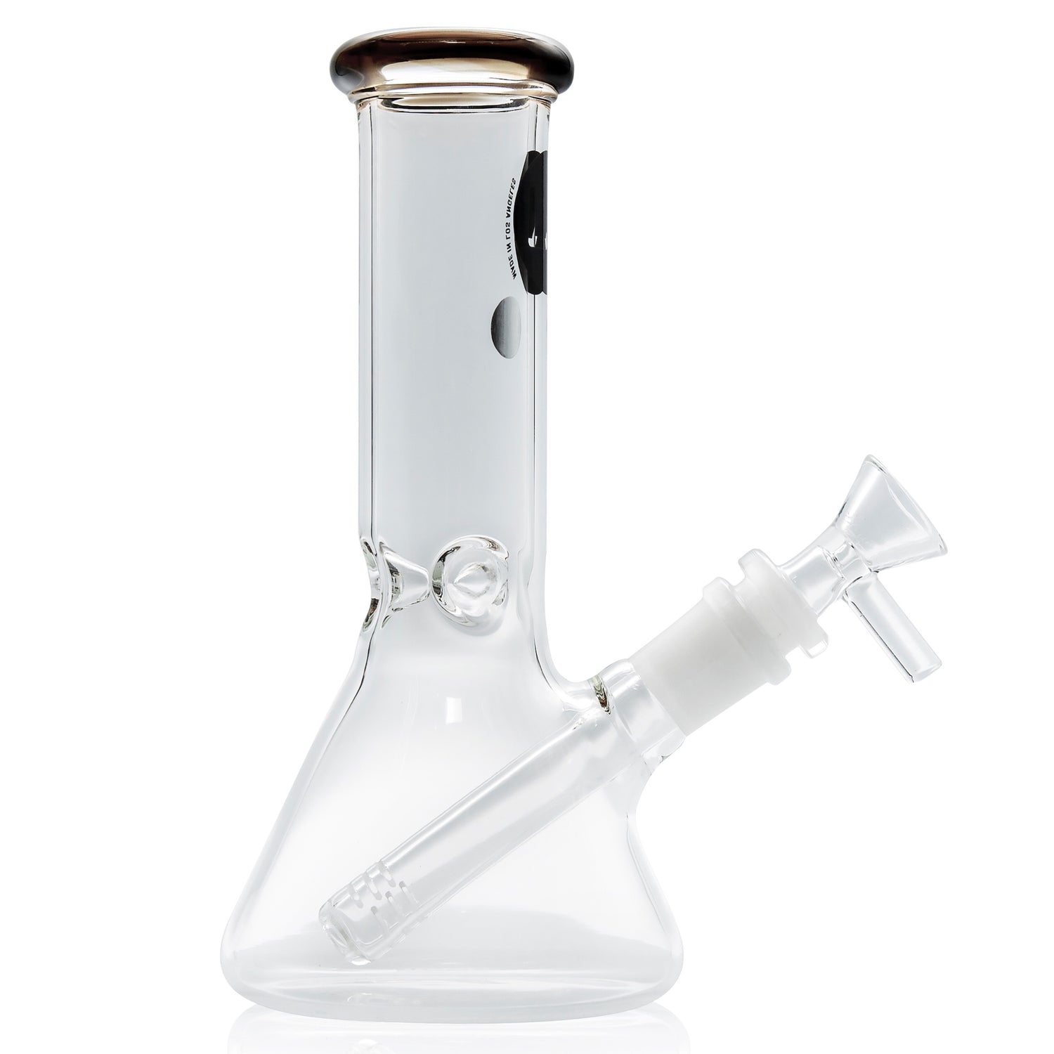 LA Pipes 8” Color Accented Mini Beaker Bong