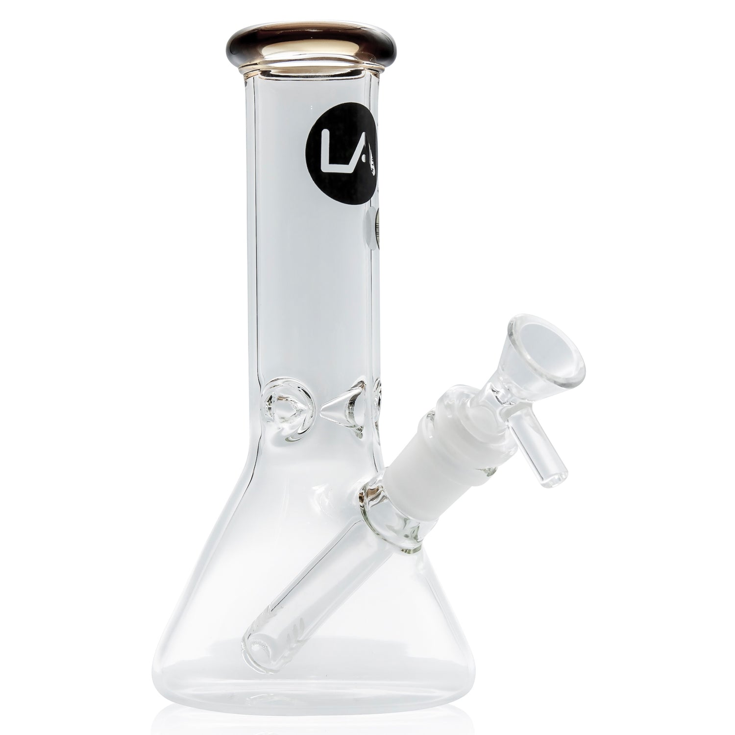 LA Pipes 8” Color Accented Mini Beaker Bong