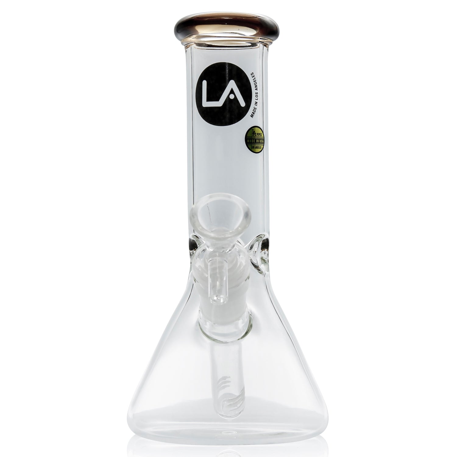 LA Pipes 8” Color Accented Mini Beaker Bong
