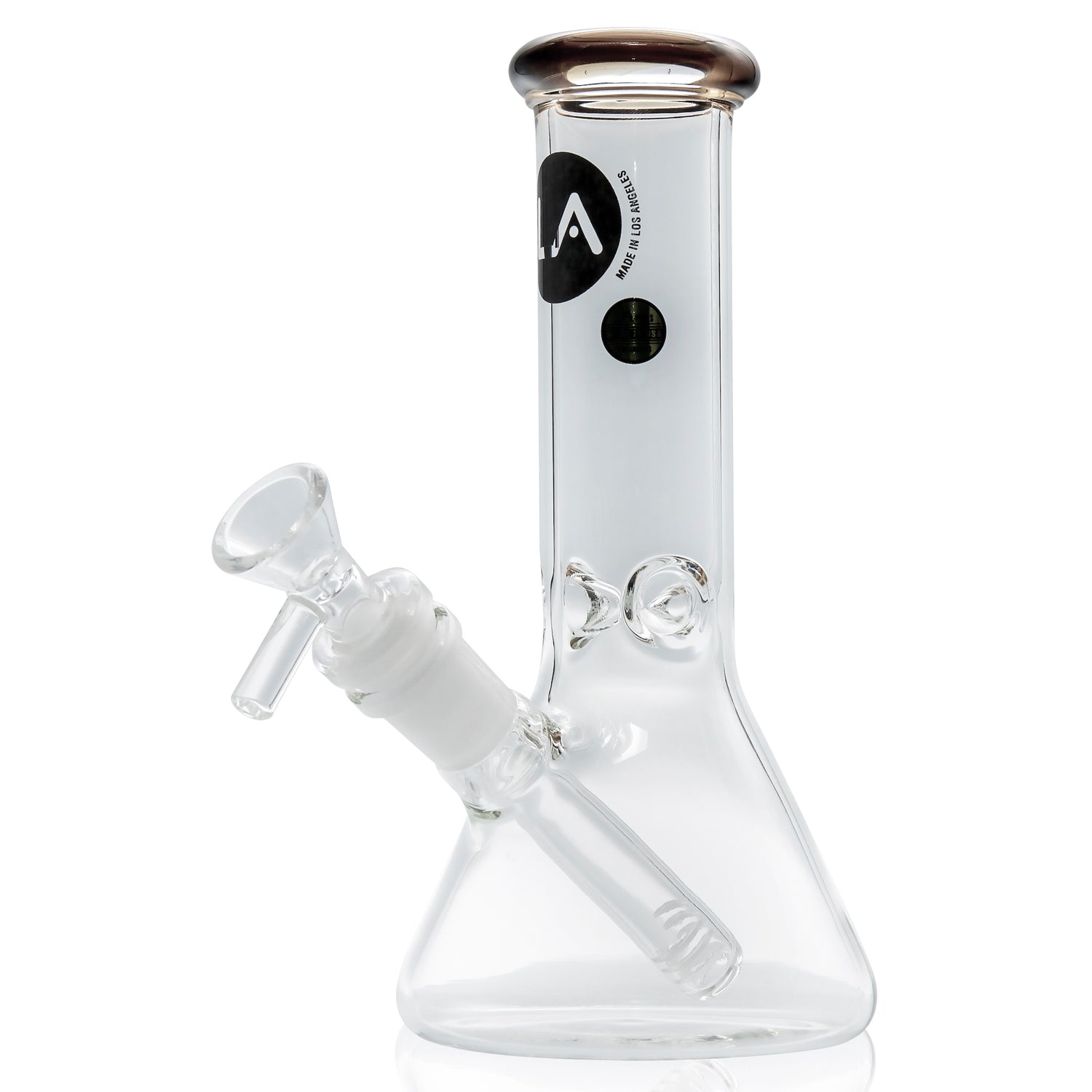LA Pipes 8” Color Accented Mini Beaker Bong