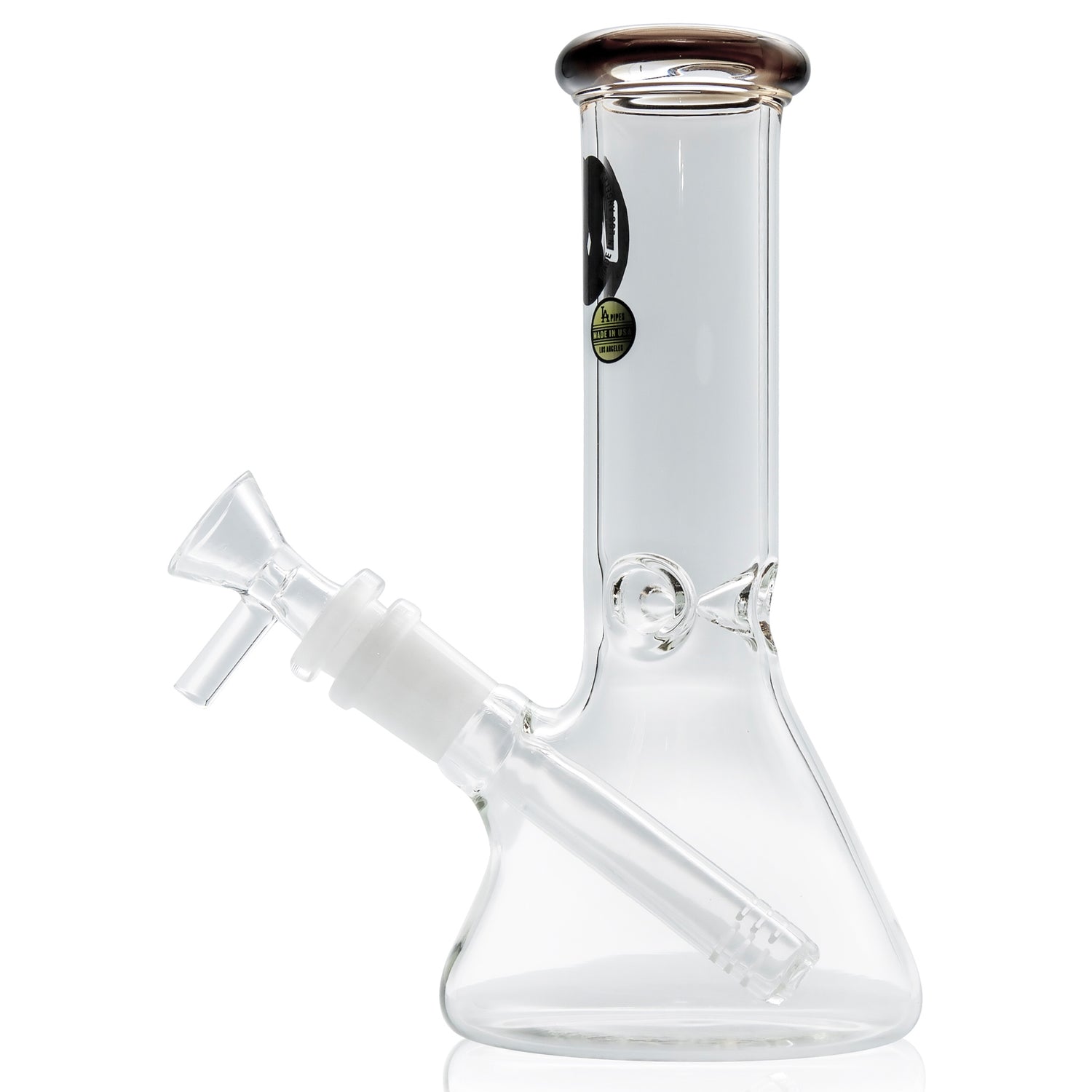 LA Pipes 8” Color Accented Mini Beaker Bong
