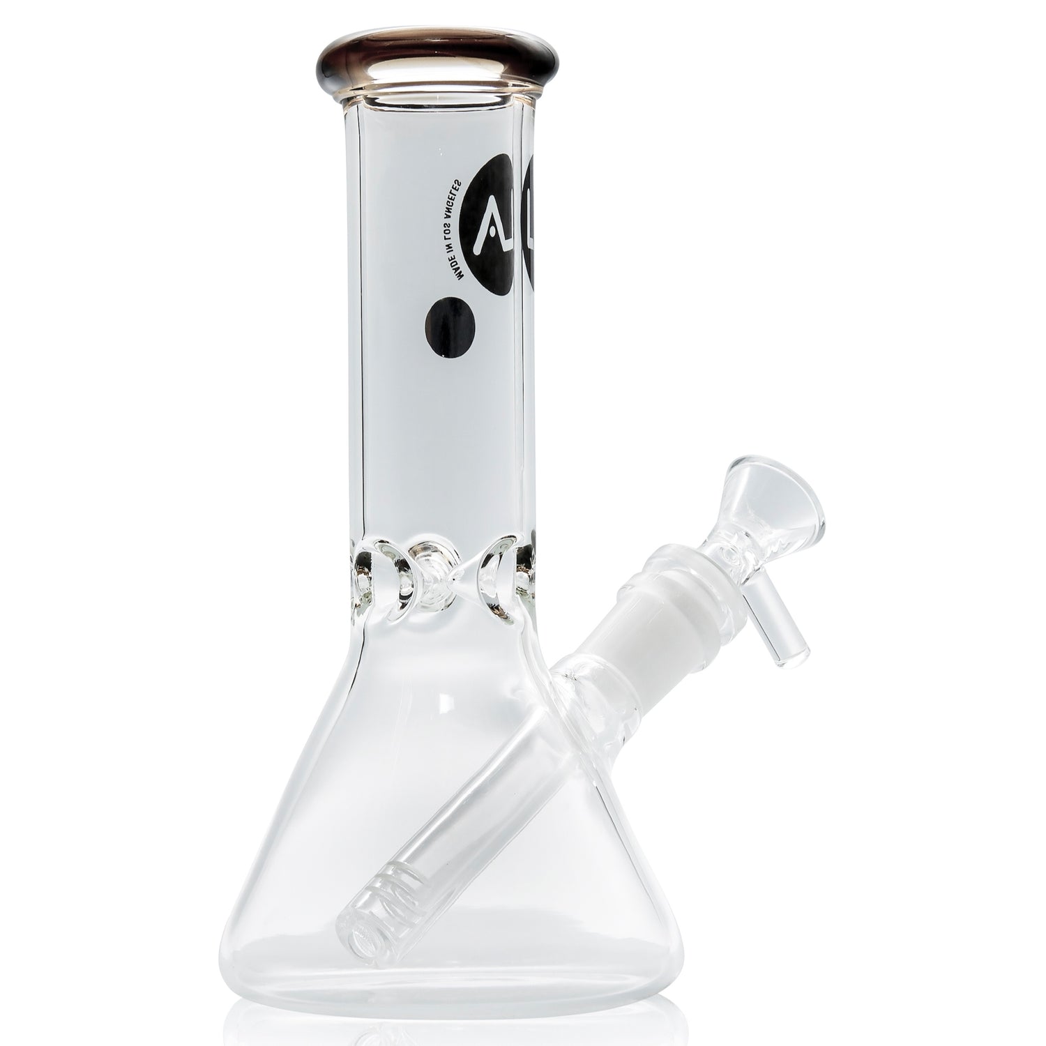 LA Pipes 8” Color Accented Mini Beaker Bong