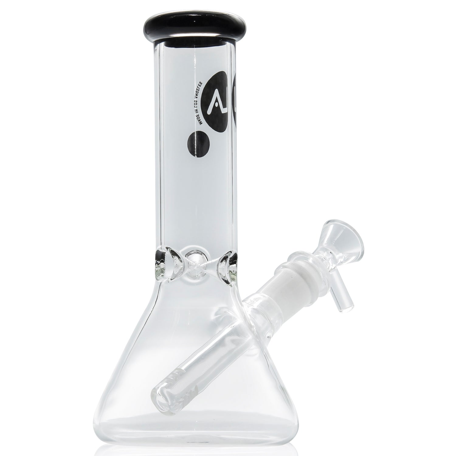 LA Pipes 8” Color Accented Mini Beaker Bong