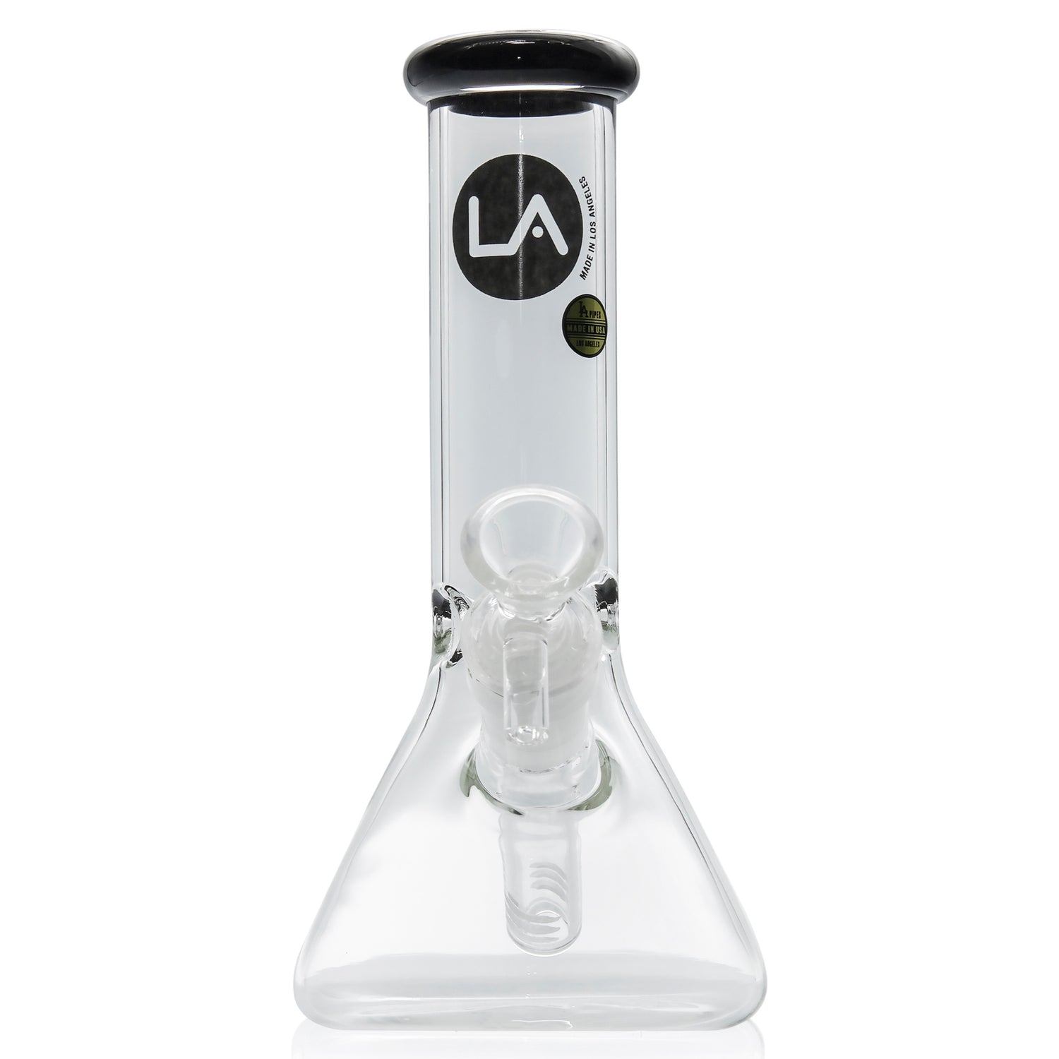 LA Pipes 8” Color Accented Mini Beaker Bong
