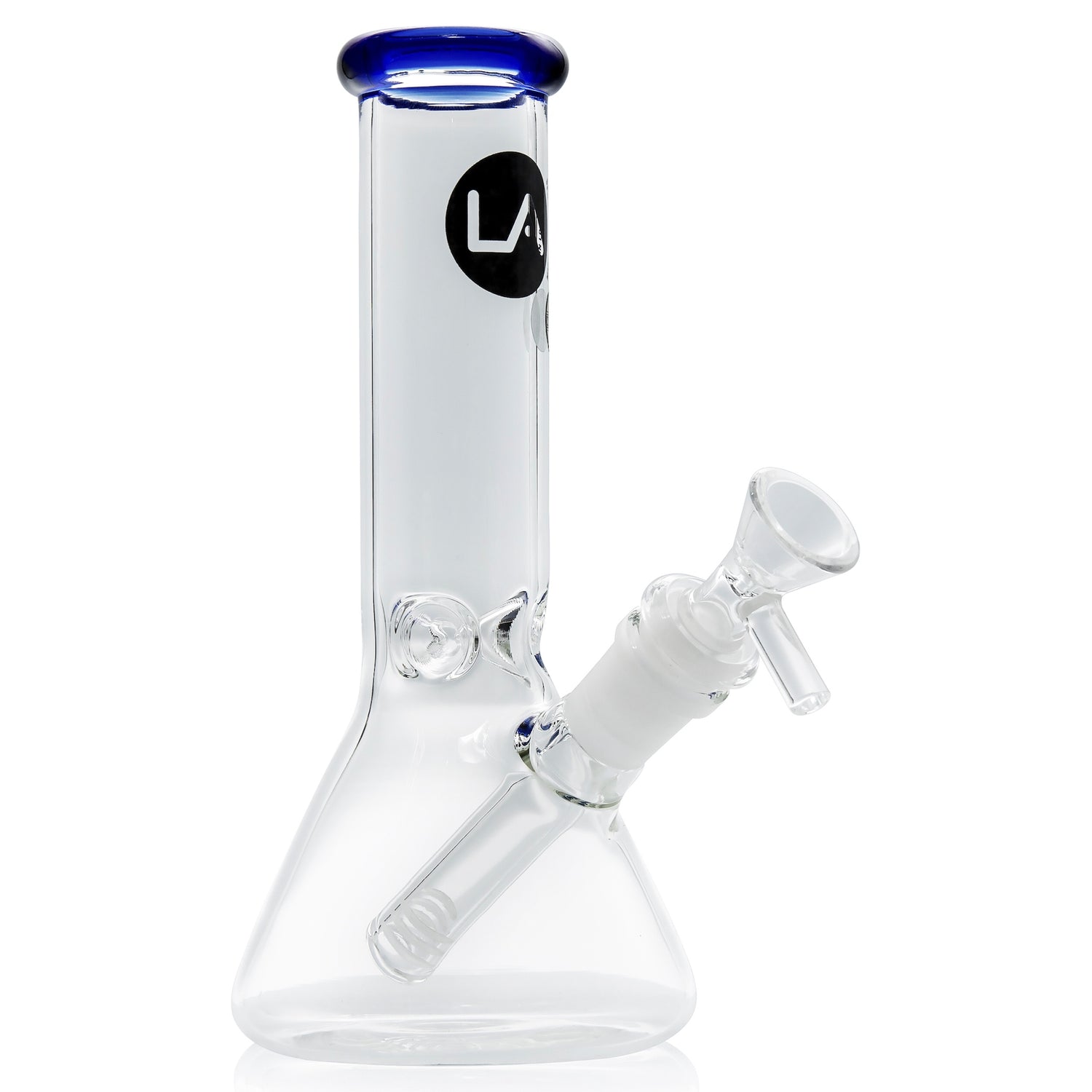 LA Pipes 8” Color Accented Mini Beaker Bong