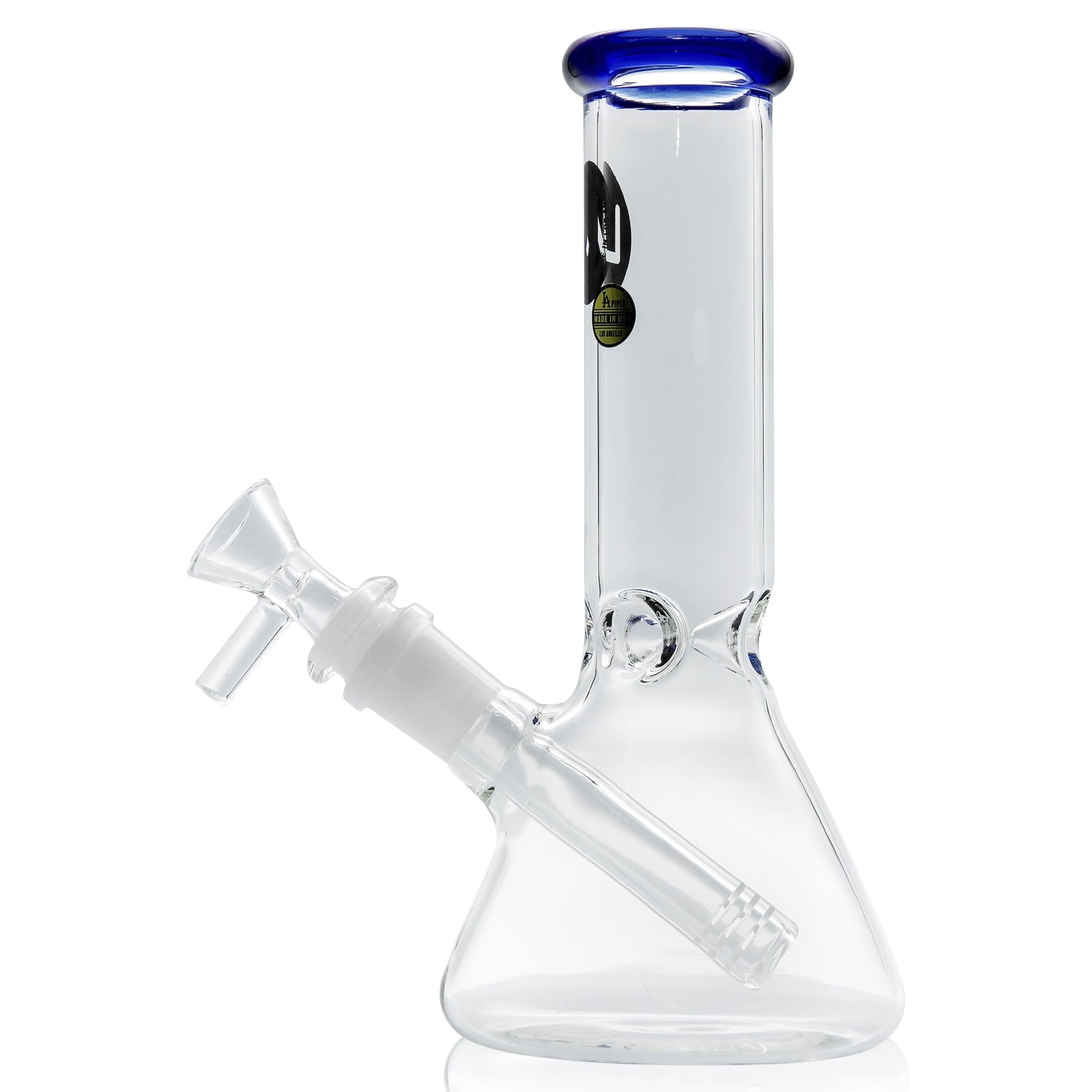 LA Pipes 8” Color Accented Mini Beaker Bong