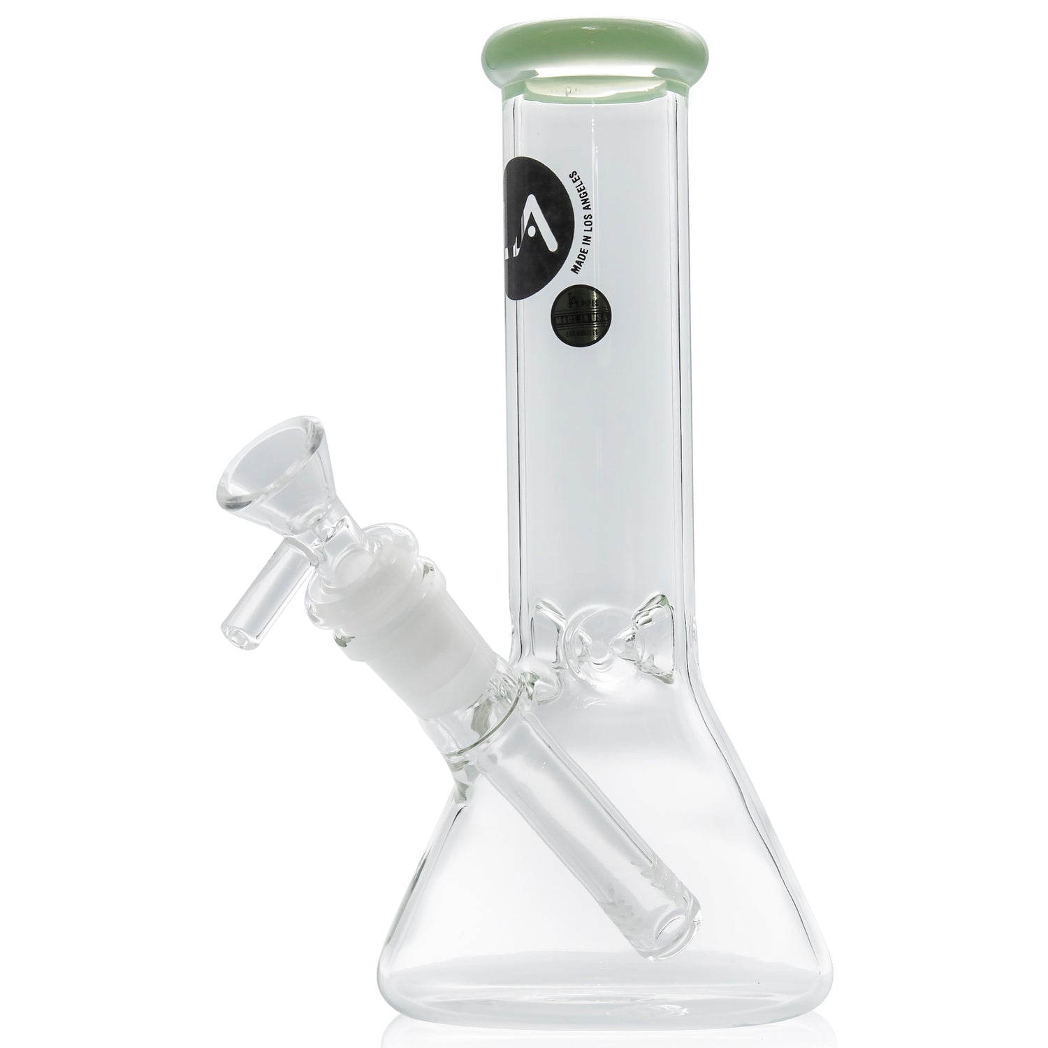 LA Pipes 8” Color Accented Mini Beaker Bong
