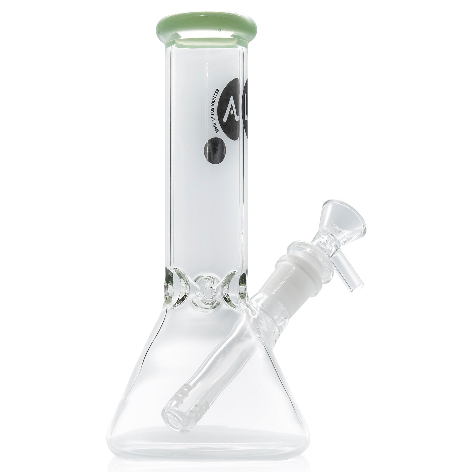 LA Pipes 8” Color Accented Mini Beaker Bong