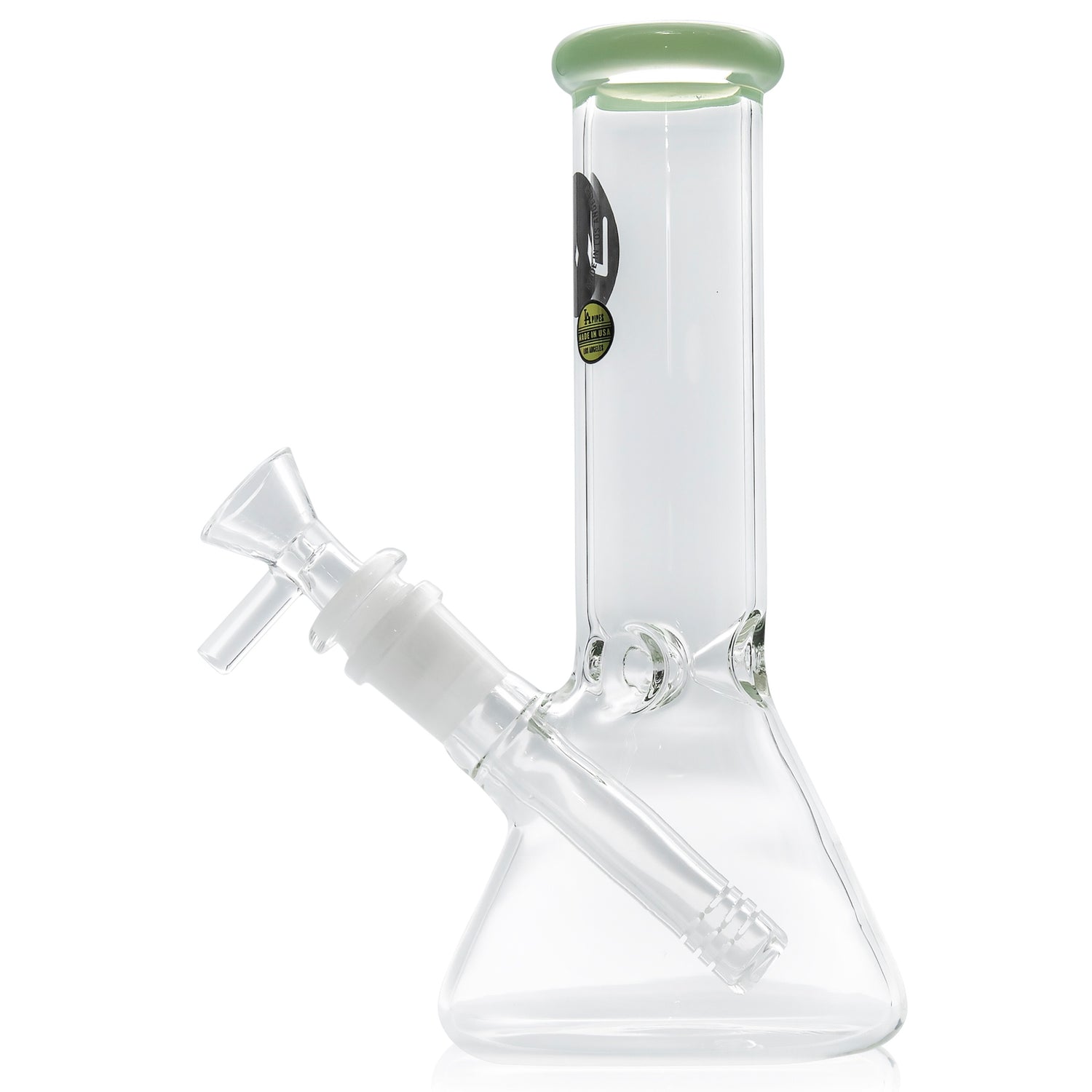 LA Pipes 8” Color Accented Mini Beaker Bong