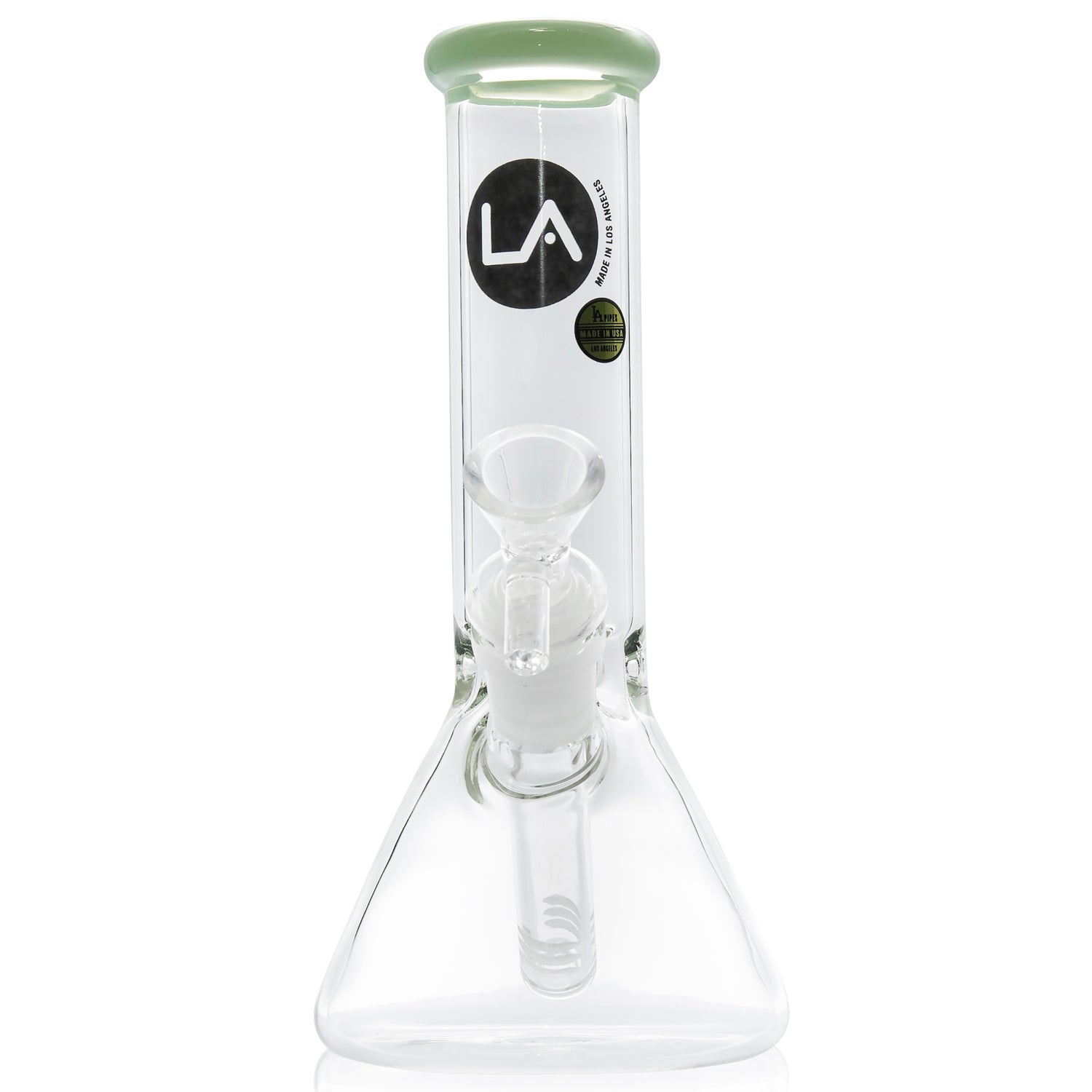LA Pipes 8” Color Accented Mini Beaker Bong