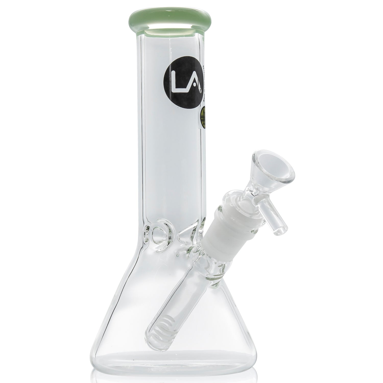 LA Pipes 8” Color Accented Mini Beaker Bong