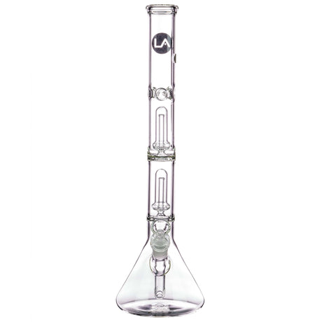 LA Pipes 14” Double Showerhead Perc Beaker Bong