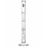 LA Pipes 14” Double Showerhead Perc Straight Tube Bong