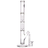 LA Pipes 14” Double Showerhead Perc Straight Tube Bong