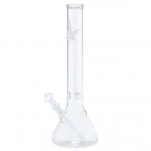 CaliConnected 14" Clear Hemp Leaf Carb Bong