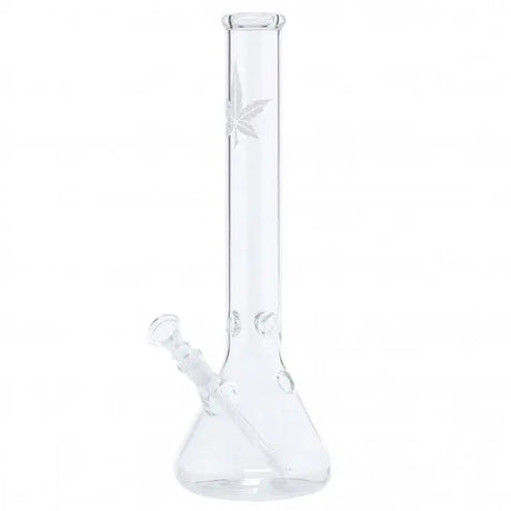 CaliConnected 14" Clear Hemp Leaf Carb Bong