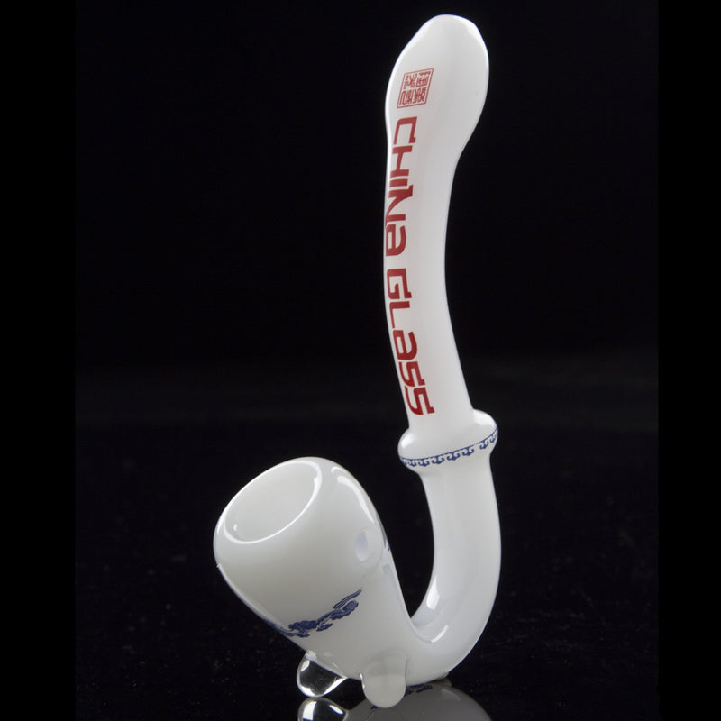 The China Glass Imperial Standing Sherlock Pipe 
