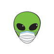 Masked Alien Enamel Hat Pin