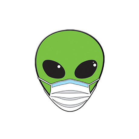 Masked Alien Enamel Hat Pin