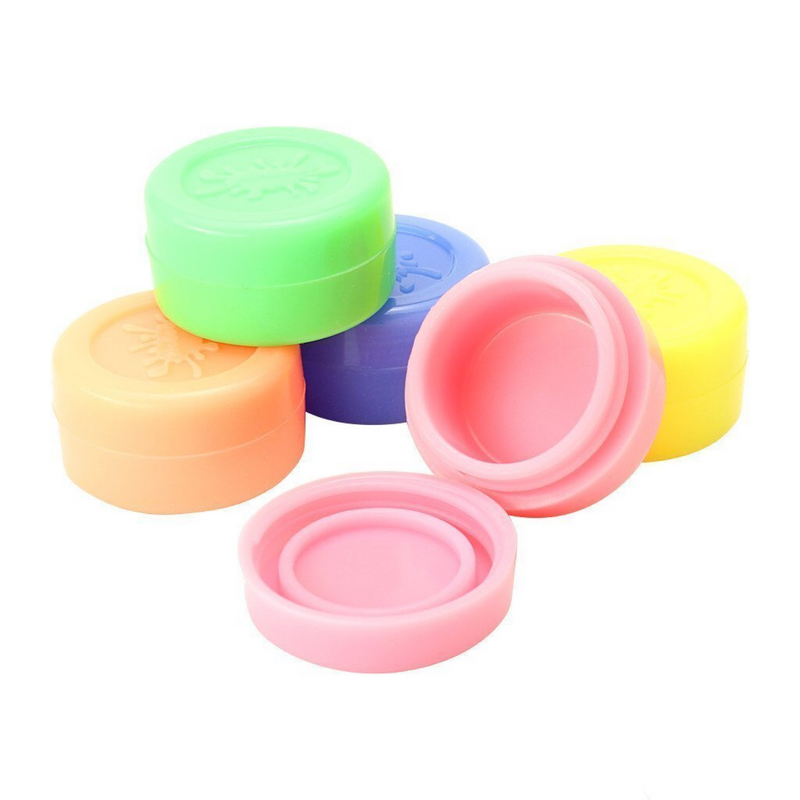 NoGoo Glow in the Dark Non-Stick Silicone Containers (5-Pack) 