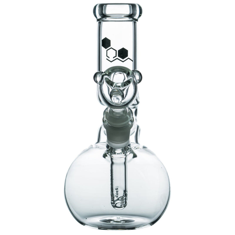 Nucleus 8” Clear Glass Zong Neck Bubble Beaker Bong 
