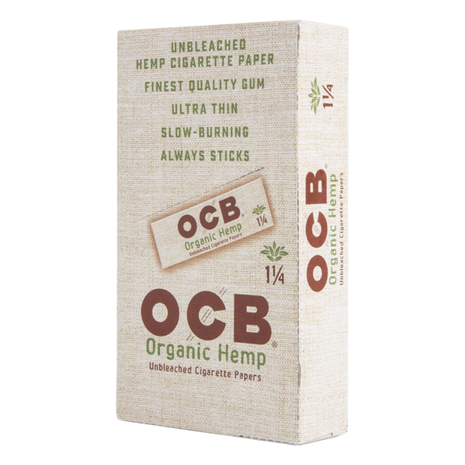 OCB 1.25” Unbleached Organic Hemp Rolling Papers 