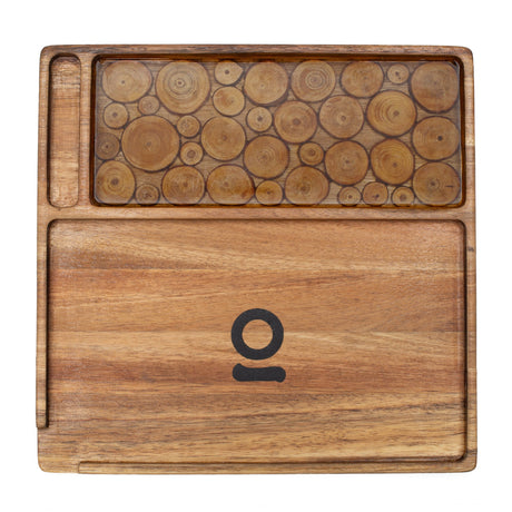 Ongrok Acacia Wood Rolling Tray Log