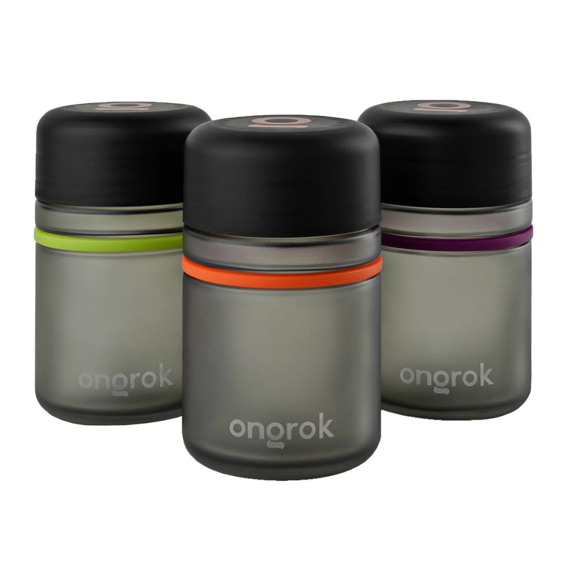 Ongrok Glass Storage Jars 3-Pack