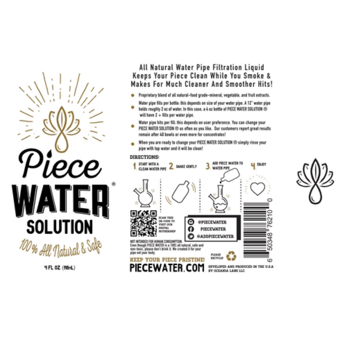 Piece Water® Solution Mini/Rig Size