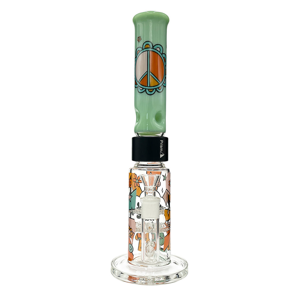 Prism Pipes Flower Power Honeycomb Perc Straight Tube Bong