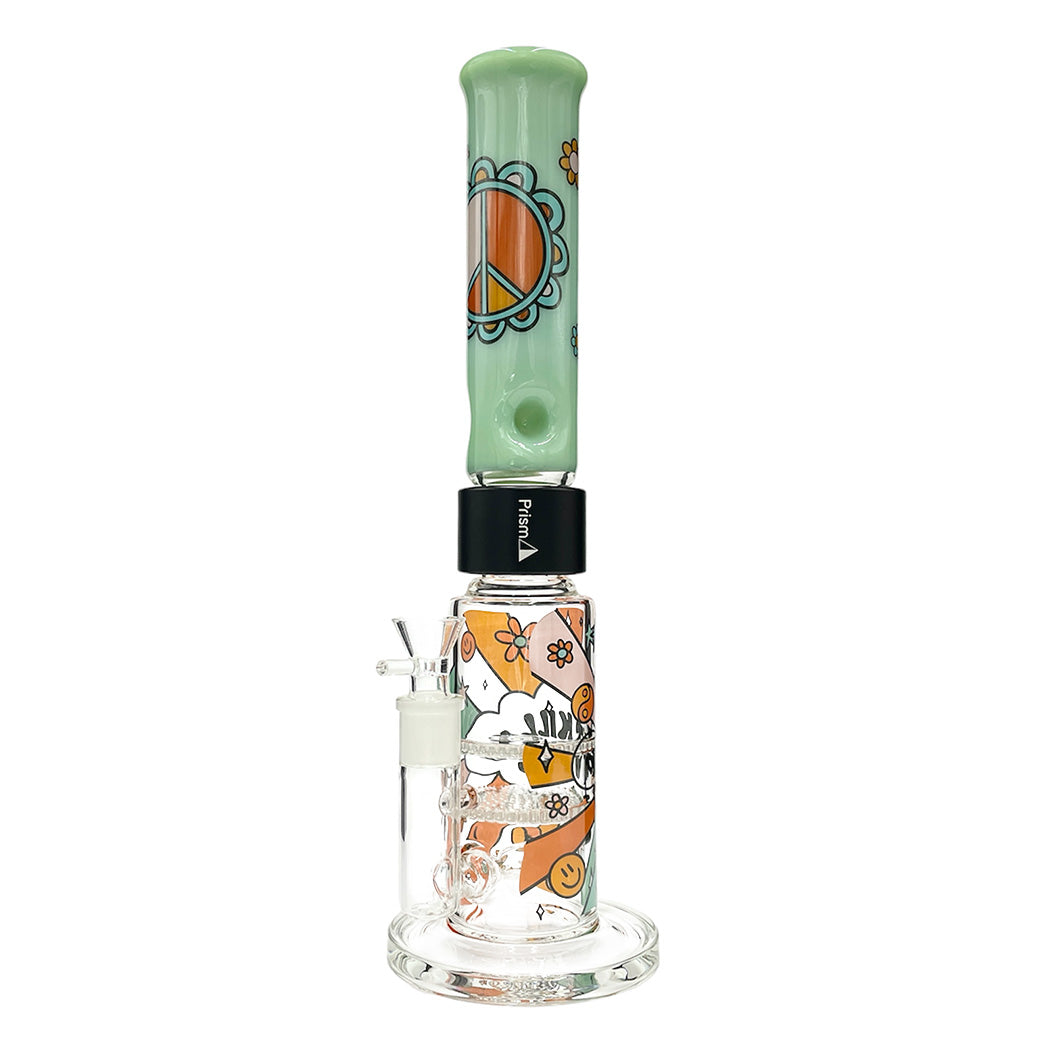 Prism Pipes Flower Power Honeycomb Perc Straight Tube Bong