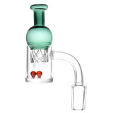 Pulsar Quartz Banger w. Helix Carb Cap Teal