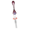 Pulsar Candy Frit Dab Straw Quartz Maroon & Blue