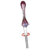 Pulsar Candy Frit Dab Straw Titanium Maroon & Blue